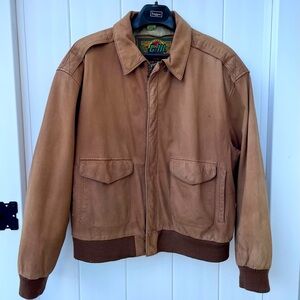 G-III leather bomber jacket size large
